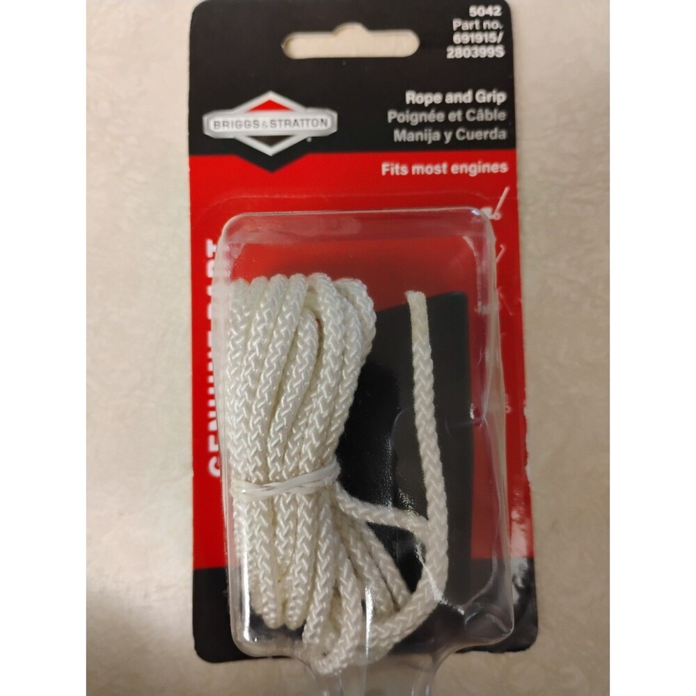 NEW OEM BRIGGS & STRATTON STARTER ROPE AND GRIP (FITS MOST ENGINES)